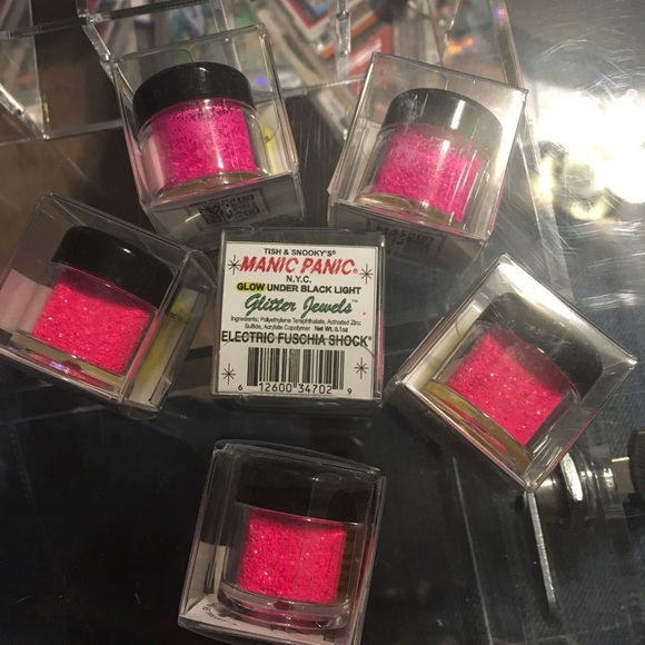 NIB  MANIC PANIC GLITTER ELECTRIC FUSCHIA PINK firm - Picture 2 of 4